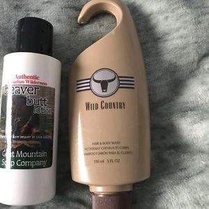 Men’s Canada Beaver Butt Lotion and Avon 2/1 Shampoo /body wash shower set New